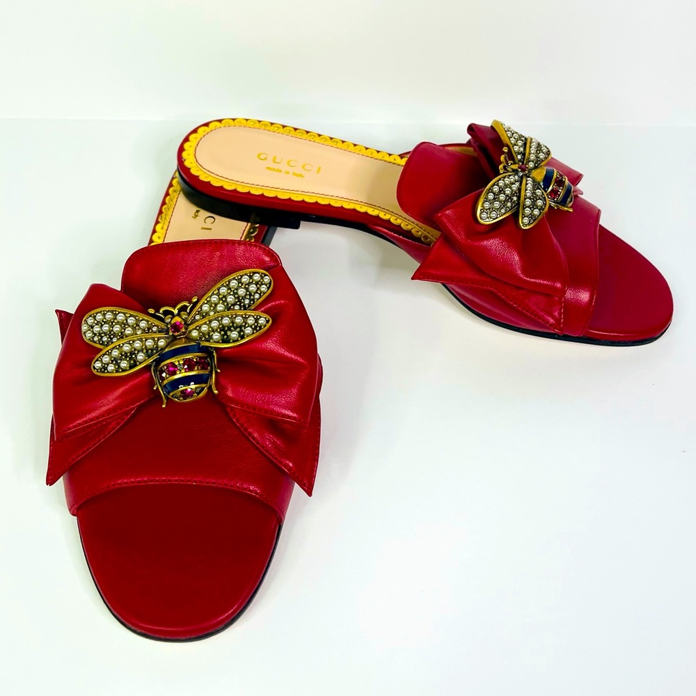 Nappa Queen Margaret Flat side Sandals - Picture 10 of 10